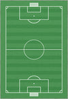 Striker Green Football Rug