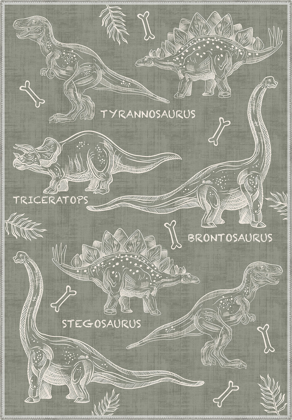 Daxon Green Dinosaur Rug