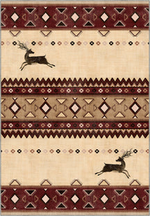 Wildwood Reindeer Rustic Rug