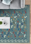 Miran Teal Berber Rug