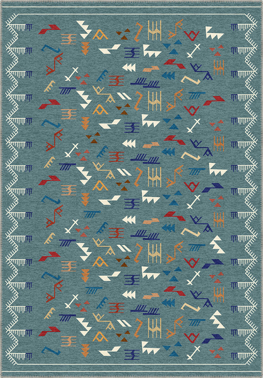 Miran Teal Berber Rug