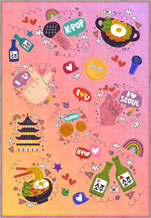 Mina Pink K-Pop Rug
