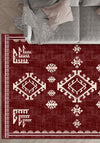 Lina Burgundy Rustic Rug