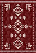 Lina Burgundy Rustic Rug