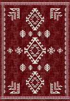 Lina Burgundy Rustic Rug