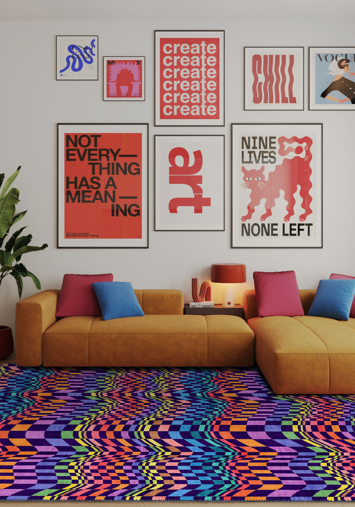 Zeno Colourful Funky Rug