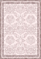 Baroque pastel rug in blush pink color.