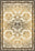Damask rug in cream, gold and brown.