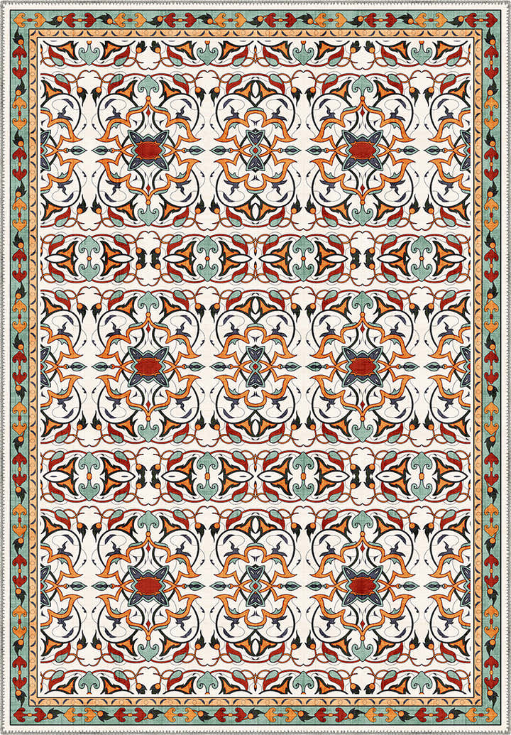 Eclectic Anatolian rug with colorful pattern.