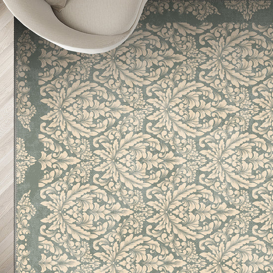 Duck egg blue rug for living room.