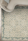 Duck egg blue rug for living room.