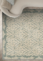Duck egg blue rug for living room.