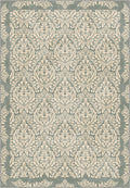 Damask sage green rug.