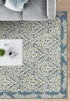 Odessa Blue Damask Rug
