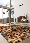 Zarela Leopard Faux Fur Rug
