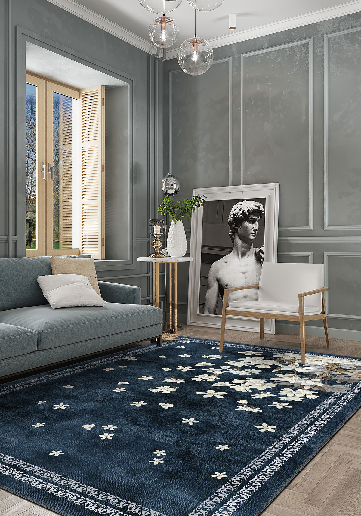 Hanami Floral Asiatic Rug