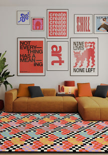 Lolly Checkered Heart Rug