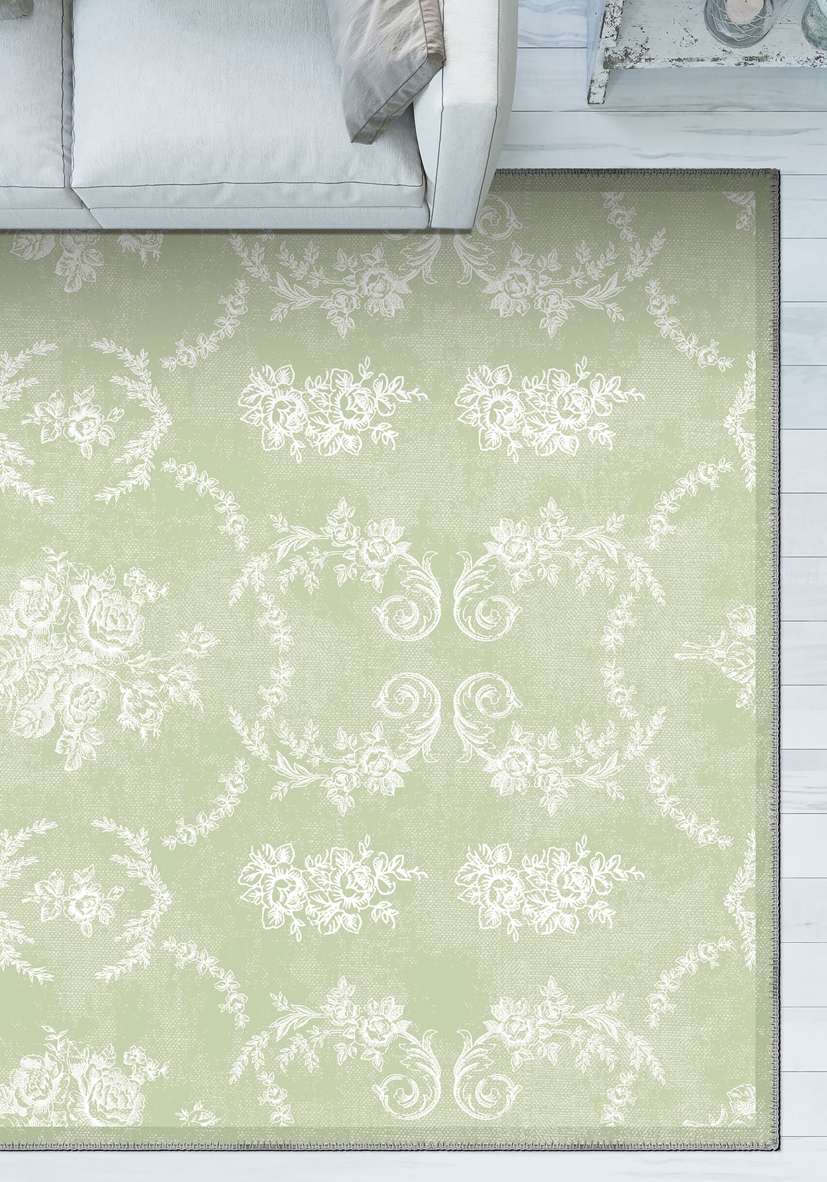 Colette Sage Green Farmhouse Rug