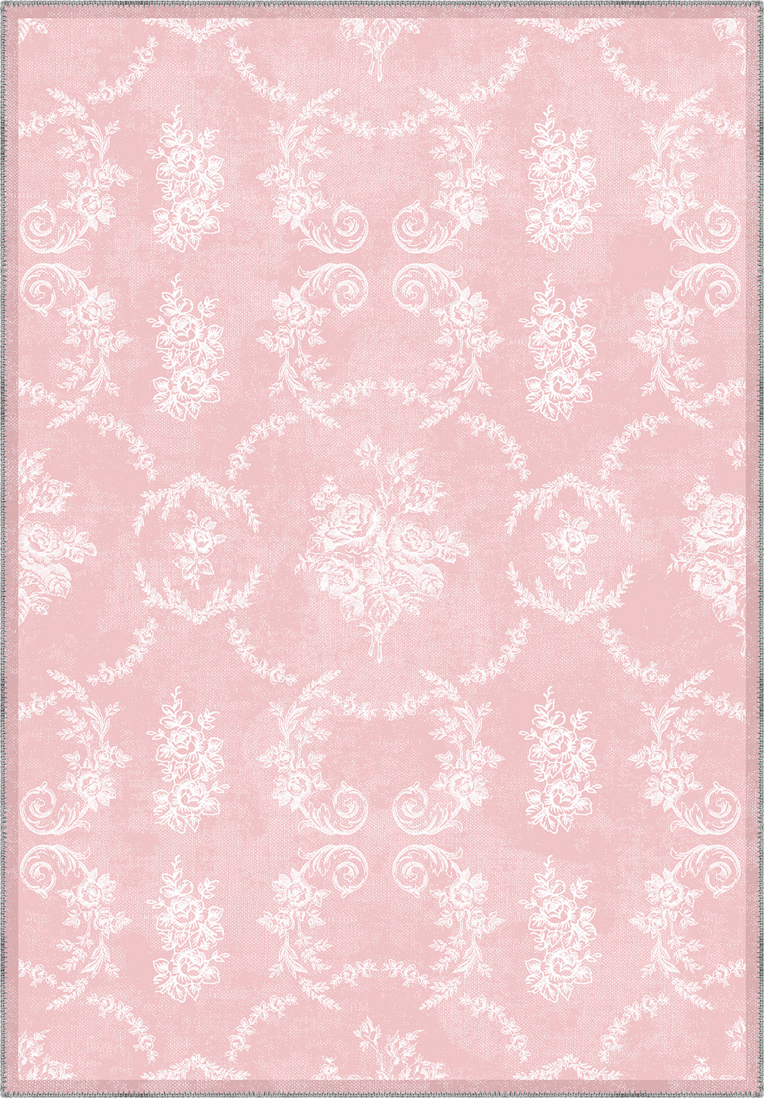 Colette Pink French Country Rug | Rugette Washable Rug