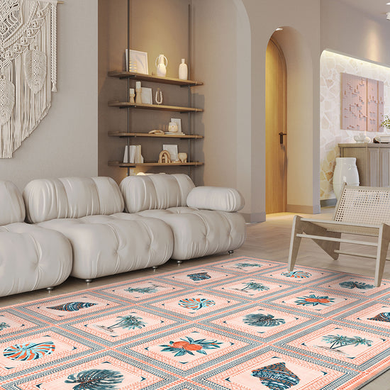 Nautical rug for living room.