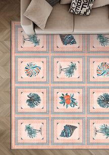 Coastal rug for living room.