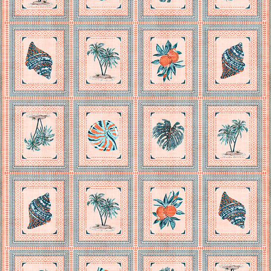 Coral rug for beach homes.