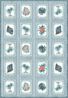 Light blue coastal rug for beach house.