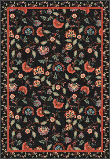 Laleh Black Paisley Rug