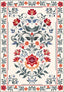Floral Anatolian rug for living room.