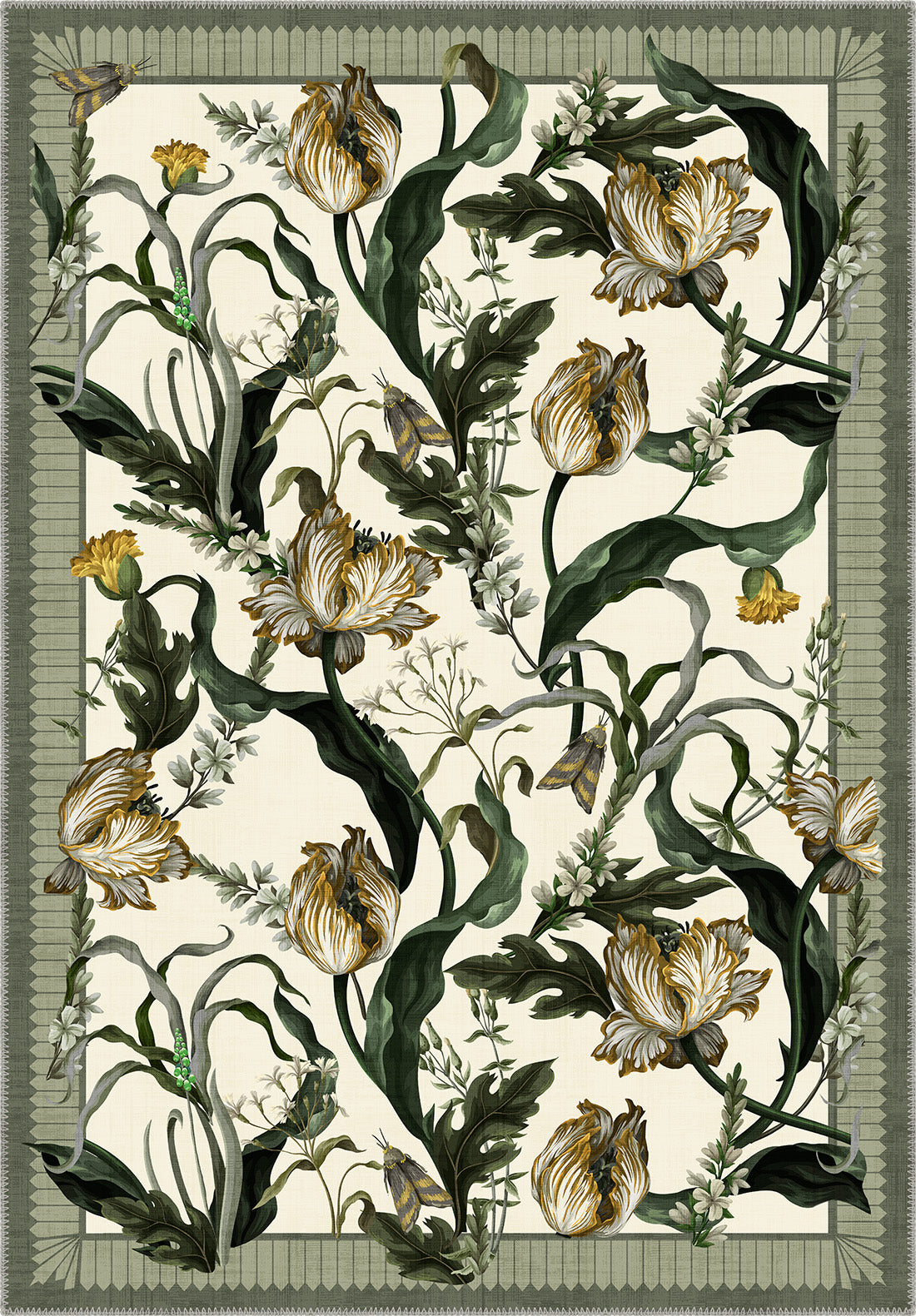Evelina Ivory Floral Rug | Rugette Botanical Rug