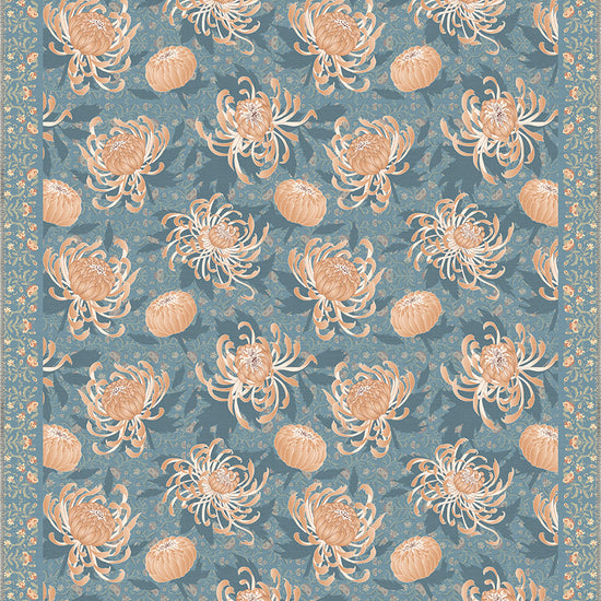 Blue floral rug