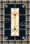 Navy Tartan Rug with Equestrian Details.