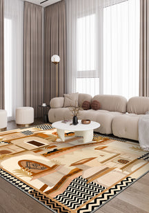 Modern eclectic rug for living room.
