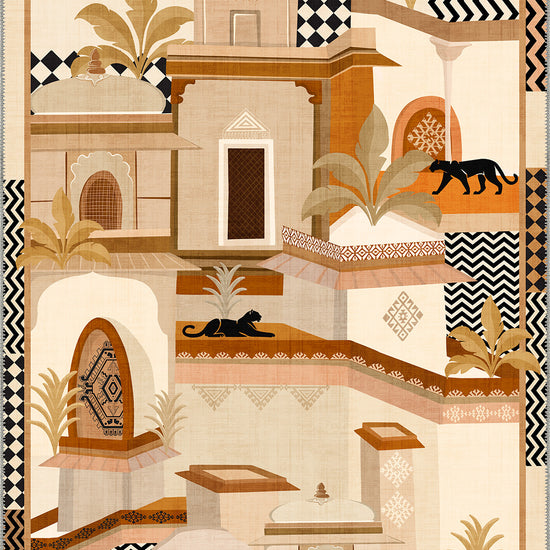Decorative eclectic rug for living room.