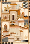 Decorative eclectic rug for living room.