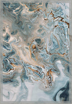 Blue gold melting rug.