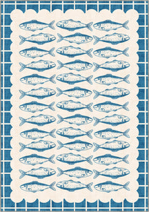 Fish pattern rug.