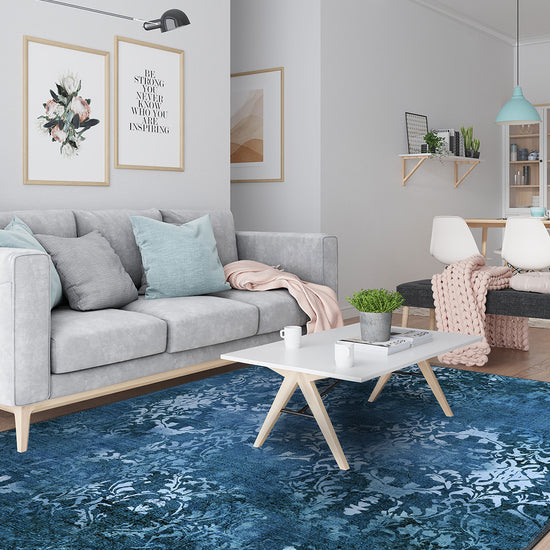 Navy Rug for Living Room