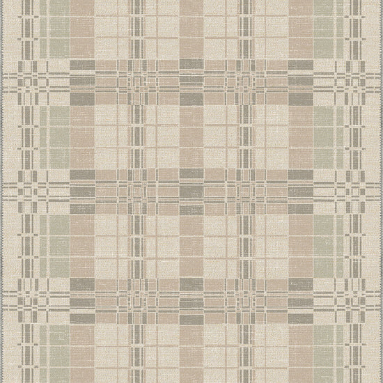 Geometric beige rug for living room, dining room and bedroom.