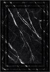 Black marble rug for living room, dining room, man cave, bedroom, kitchen.