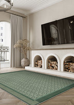Zafira Green Leopard Rug