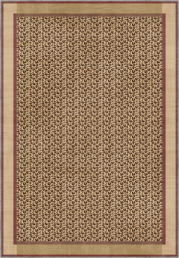 Zafira Beige Leopard Rug