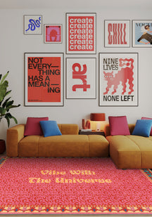 Vibe With The Universe Pink Leopard Rug