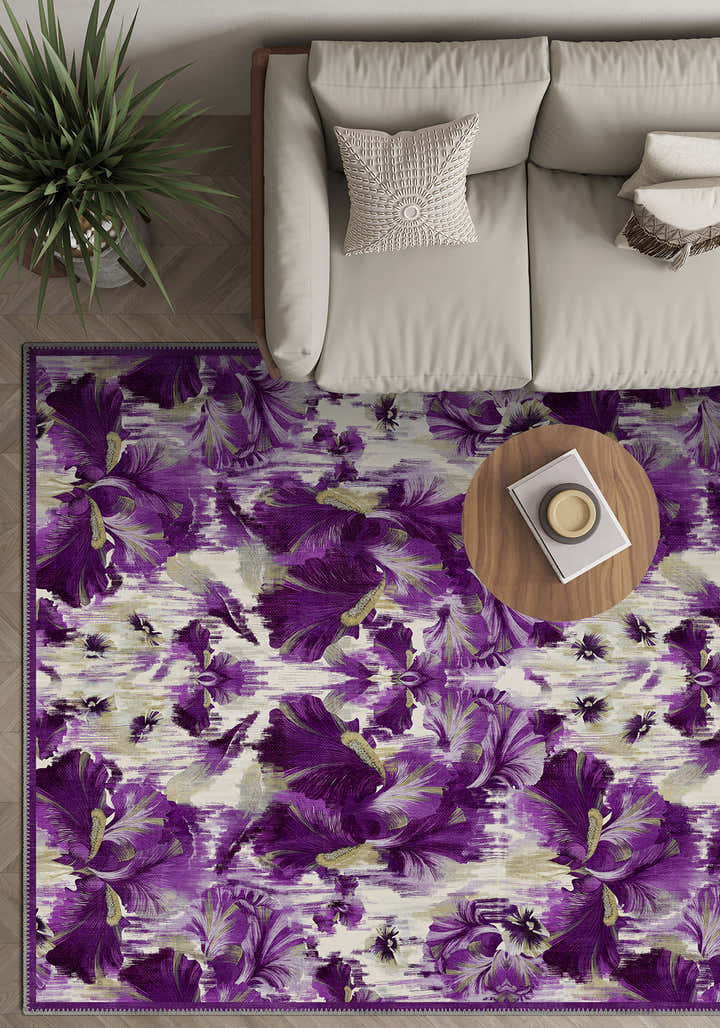 Elaris Purple Ikat Rug