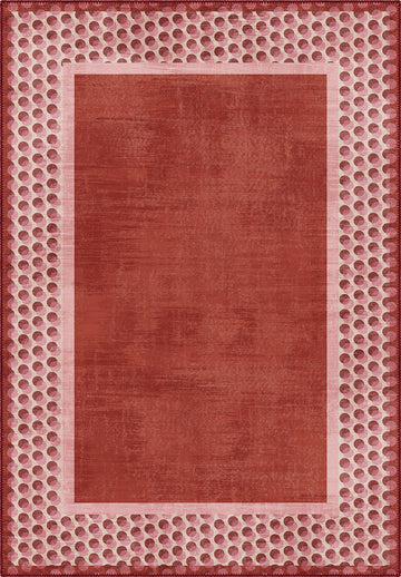 Perrin Terracotta Polka Dot Rug