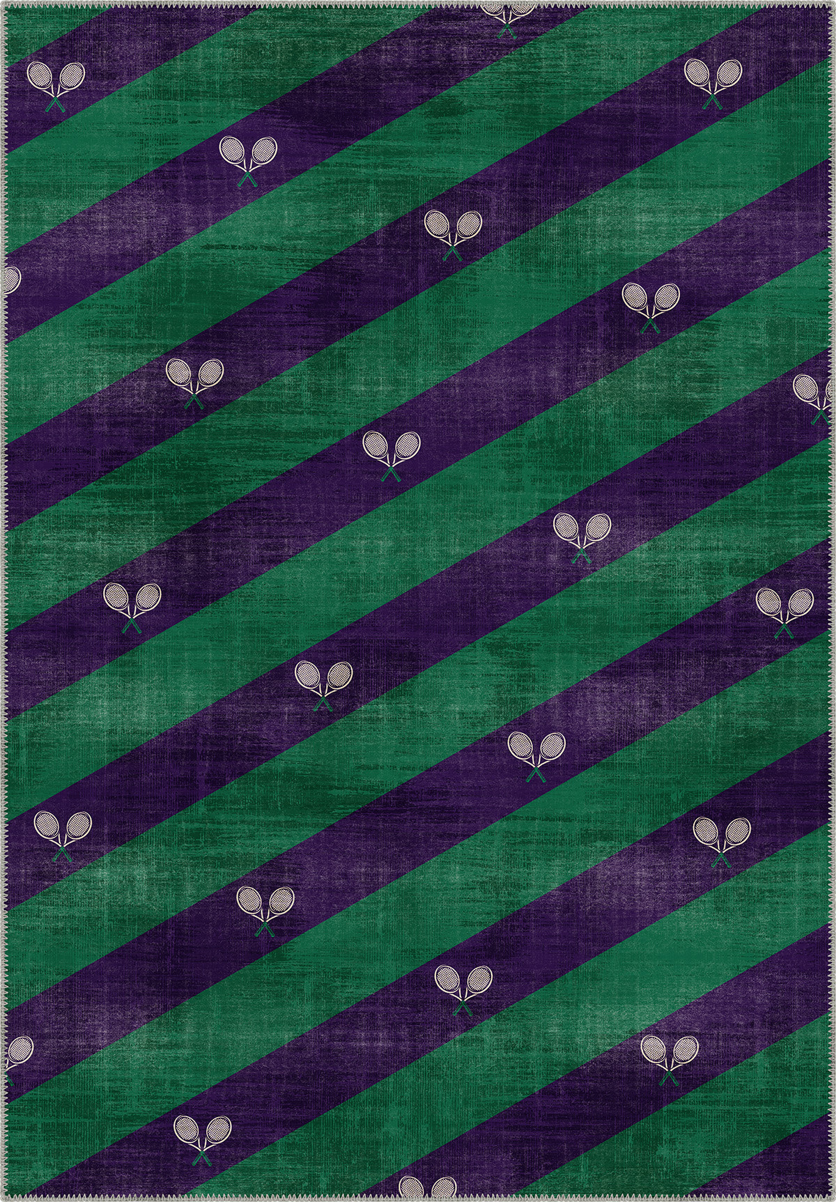 Grand Court Purple Tennis Rug