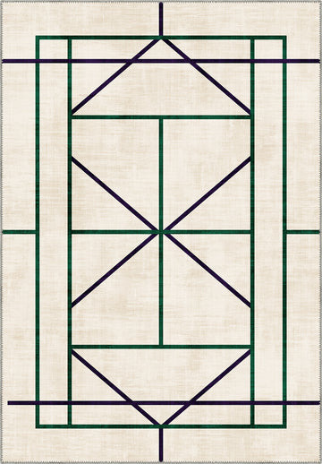 Tennis Club Geometry Rug
