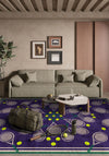 Racquet Club Purple Tennis Rug
