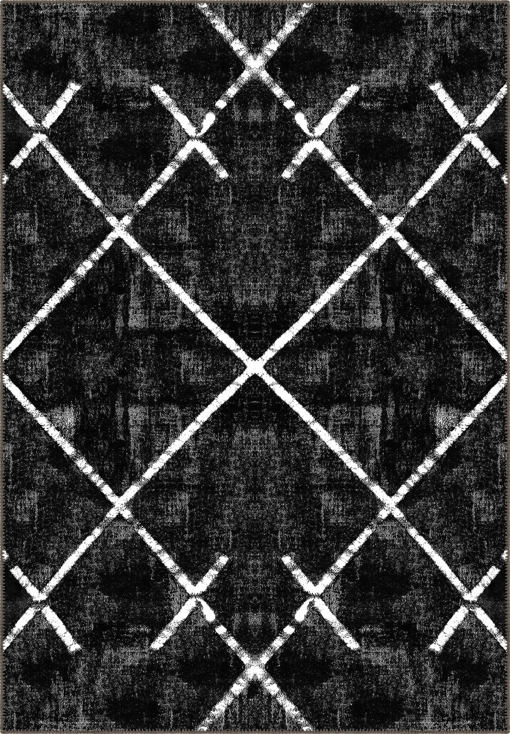 Margot Washable Black and White Rug