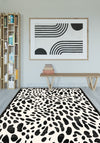 Dalmatian Black Bordered Animal Print Rug